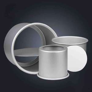Molde para Pastel Chiffon <span class=keywords><strong>de</strong></span> Aluminio <span class=keywords><strong>de</strong></span> 4~8 Pulgadas con Fondo Desmontable, Revestimiento Anodizado Duro, Apto para Alimentos, Fondo Fijo Recto y Alto para Hornear - Product Image 1