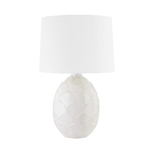 Modern Luxury Table Lamp with Golden Metal Base and White Fabric Lampshade <b>E26</b> Electric Power Supply for Bedroom Living Room - Product Image 1