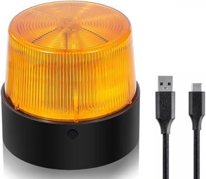 Baliza Estroboscópica LED Recargable por USB Amber ATLI |   Modos de Rotación de <span class=keywords><strong>Flash</strong></span> Seleccionables |   Vehículo Resistente para Autos/Camiones/Emergencias/Construcción - Product Image 1