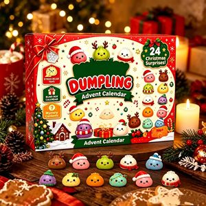 Calendrier de l'Avent de Noël en gros : Boîte mystère de jouets Squishy, mini-raviolis Squishy, coffret cadeau pour fêtes et événements - Product Image 4