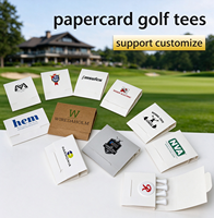 Tees de golf en bois écologiques, tees de golf en bambou, marqueurs de balle en plastique, emballage en carton, impression de logo personnalisée