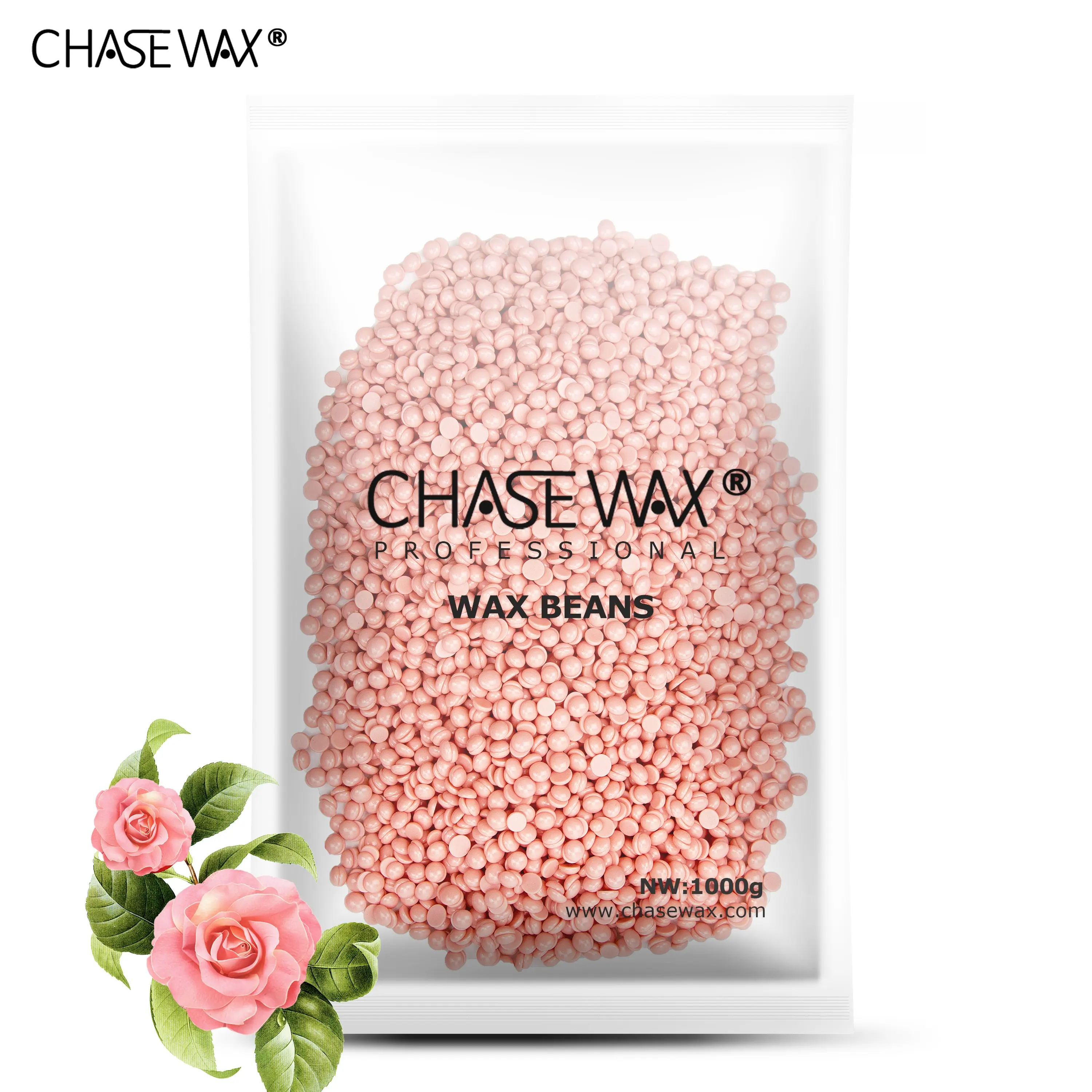 1000g Rose Pink Wax Depilatory Hair Removal Hard Wax Beans For Brazilian Waxing