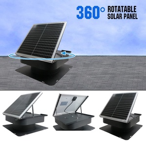 360 độ xoay 0-90 độ điều chỉnh năng lượng mặt trời gác mái Fan năng lượng mặt trời mái xả với điều khiển từ xa - Product Image 3