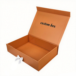 Wholesale High-End Luxury Magnetic <b>Gift</b> <b>Box</b> Custom Logo Folding Clothing Packaging with Ribbon - Product Image 1