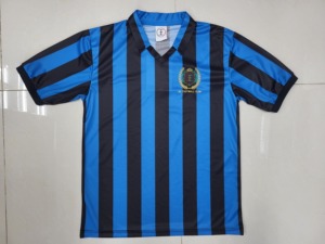 Camisetas de fútbol retro a rayas transpirables personalizadas camisetas y tops uniformes camisetas de fútbol Retro - Product Image 2