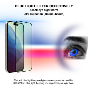 3D 9H copertura completa Anti blu protezione degli occhi vetro temperato protezione dello schermo per <span class=keywords><strong>iPhone</strong></span> 17 16 14 15 13 <span class=keywords><strong>12</strong></span> <span class=keywords><strong>Pro</strong></span> Max <span class=keywords><strong>pellicola</strong></span> dello schermo del telefono - Product Image 5