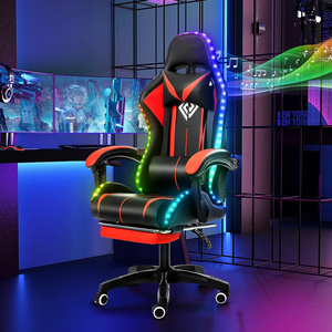 <span class=keywords><strong>เก้าอี้</strong></span>เกมมิ่ง RGB พร้อมที่พักเท้า รุ่น<span class=keywords><strong>โปร</strong></span> ดีไซน์ทันสมัยตามหลัก<span class=keywords><strong>ส</strong></span>รีรศาสตร์ <span class=keywords><strong>ส</strong></span>ีแดงดำ ขายส่งจากโรงงานโดยตรง - Product Image 2