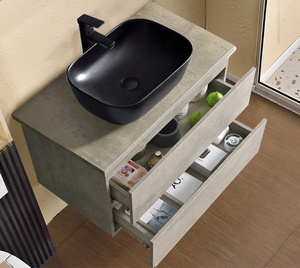 <span class=keywords><strong>Meuble</strong></span>-lavabo mural moderne pour <span class=keywords><strong>salle</strong></span> <span class=keywords><strong>de</strong></span> <span class=keywords><strong>bain</strong></span> complète, 800 mm, en <span class=keywords><strong>bois</strong></span> <span class=keywords><strong>massif</strong></span>, MDF, contreplaqué, écologique, avec lavabo et plan <span class=keywords><strong>de</strong></span> travail inclus - Product Image 4