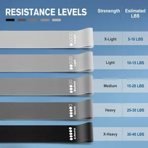 Karet elastis pita resistensi Loop Yoga Gym pita olahraga aksesori kebugaran pinggul Booty pita latihan pabrik lateks 5 in 1