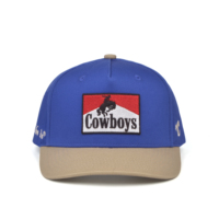 Casquette de baseball bicolore personnalisée avec patch brodé, chapeaux de cowboy, casquette de baseball 5 panneaux, casquettes de baseball ajustables, casquettes trucker personnalisées