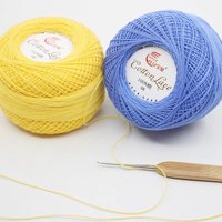 Wholesale High-End 8# Pure Cotton Thread Dyed Pattern Wool Crochet Lace Fabric for Doll Hand Knitting Coaster Manufacturer