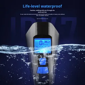 Linterna Frontal Portátil con Bocina para Bicicleta, Recargable, con Velocímetro, Linterna para Ciclismo, Lámpara de Camping, Venta al Por Mayor - Product Image 4