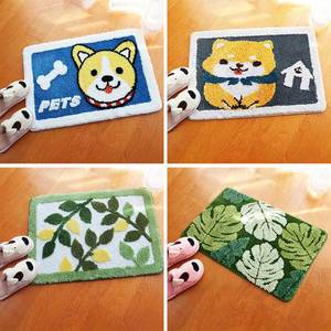 Alfombra de Entrada para el Hogar, Absorbente de Agua, Antideslizante, de Poliéster con Diseño de Hojas Verdes, para Baño, Inodoro y Cocina - Product Image 5