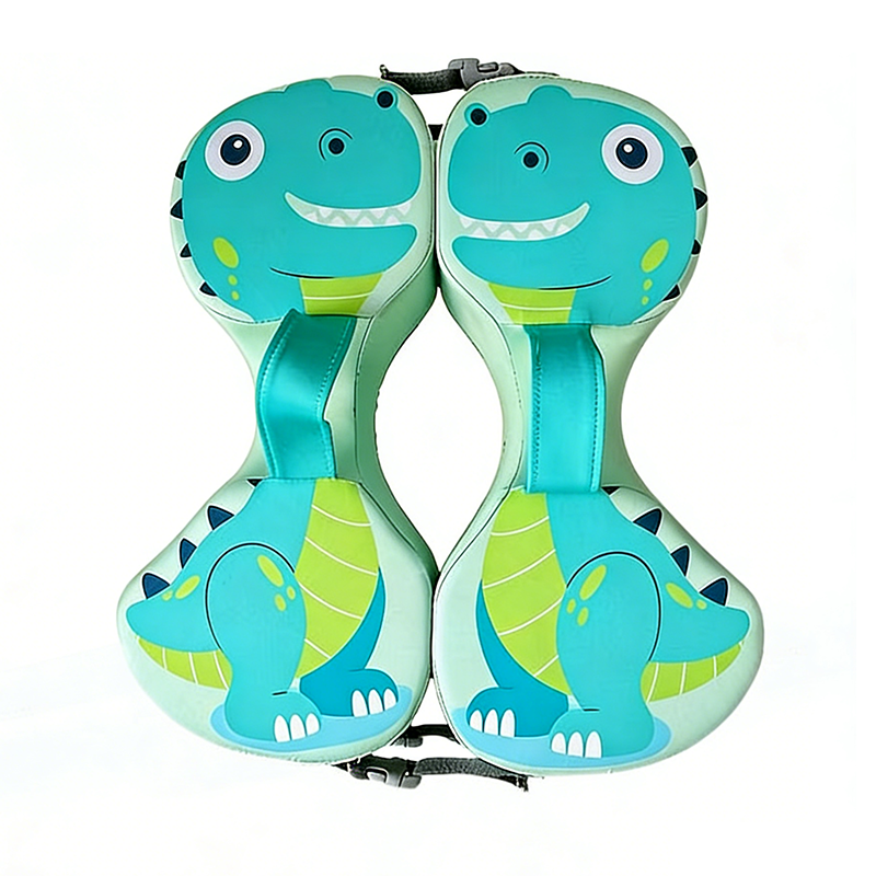 Flotador de axila para niños con diseño de dinosaurio verde