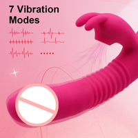 Vibromasseur Lapin en Silicone avec Modes de Chauffage et de Succion, Stimulateur Clitoridien et Point G, Jouet Sexuel Adulte pour le Plaisir Féminin, Masturbateur