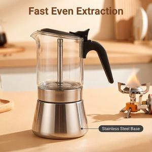 <span class=keywords><strong>Cafetera</strong></span> de Acero Inoxidable de Múltiples Capacidades (3, 6, 9 Tazas) para Preparar Café Diario en la Cocina, <span class=keywords><strong>Cafetera</strong></span> <span class=keywords><strong>Moka</strong></span> - Product Image 1