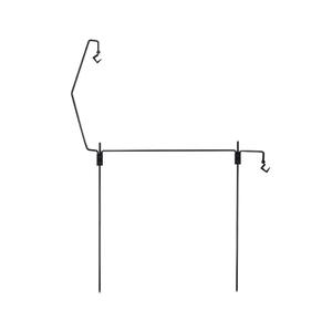 Support de lampe métallique à double bras, portable, pour camping extérieur, avec poteau lumineux et support de rangement au sol, ensemble de trois ou cinq pièces - Product Image 4