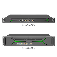 Boîtier de montage en rack pour serveur 2U 4 SFP + 10G 6 Lan 2 * PSU 12e LGA 1700 H610 Pfsense industriel pare-feu Mini PC 2U châssis de montage en rack