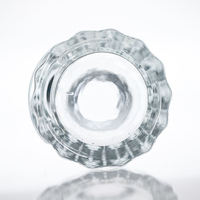 Bouteille de diffuseur de roseaux en verre rond transparent décoratif de luxe, vente en gros, 100ml