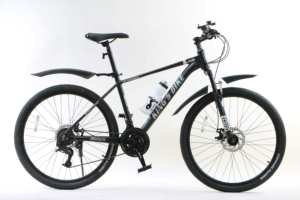 BLEU <span class=keywords><strong>VTT</strong></span> vélo <span class=keywords><strong>cadre</strong></span> en alliage d'aluminium 26 <span class=keywords><strong>pouces</strong></span> double frein à disque <span class=keywords><strong>VTT</strong></span> guidon droit personnalisé montagne Bicicleta - Product Image 2