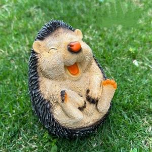 動物ハリネズミ像ガーデンデコレーション用面白いカスタム樹脂工芸品 - Product Image 2