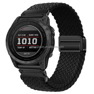 <span class=keywords><strong>Bracelet</strong></span> de montre en nylon tissé élastique 22mm 26mm pour Garmin Fenix 6X 7X 6 5 Tactix <span class=keywords><strong>Forerunner</strong></span> <span class=keywords><strong>955</strong></span> <span class=keywords><strong>Bracelet</strong></span> de montre à boucle magnétique - Product Image 5