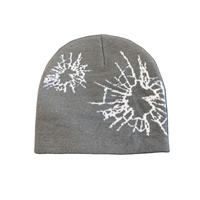 Bonnet en tricot jacquard unisexe style coréen, tendance Instagram, marque de niche, chaud pour l'hiver, bonnet de ski, idéal par temps froid