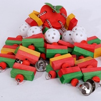 Jouets pour oiseaux : Perchoir en bois de bananier, hamac, balançoire, cloche suspendue, jouet à mâcher – Écologique, de luxe, moderne, pour cage à oiseaux (papillons, calopsites)