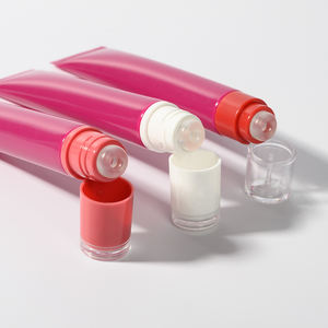 Tubo de bálsamo labial vacío Fabricante Tubo de brillo de labios de 8-30ml con aplicador circular de silicona Contenedor de tubo para apretar bálsamo labial - Product Image 5