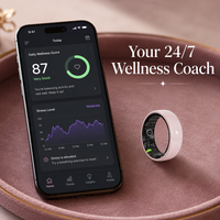 Cincin Pintar R12 Intelligent Smart Ring Health Tracker Pemantau Detak Jantung dan Tidur QRING Kontrol Gerakan Pengambilan Foto untuk Android iOS