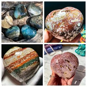 Cœur en cristal de jaspe océanique gravé, Feng Shui, DIY, décoration élégante pour <span class=keywords><strong>la</strong></span> maison et le bureau, cadeau idéal pour <span class=keywords><strong>la</strong></span> fête des mères - Product Image 5