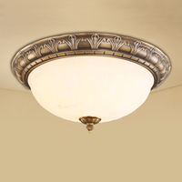 Plafonnier de luxe européen en cuivre pur, style simple, pour couloir, chambre à coucher, éclairage rétro pour restaurant
