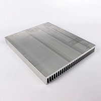 Grand dissipateur thermique plat en aluminium extrudé ultra haute densité, profil de refroidissement à profil bas pour équipement électronique plat haute puissance