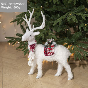 Décoration de Noël Ornement de poupée d'orignal blanc Ornement d'orignal de Noël - Product Image 5