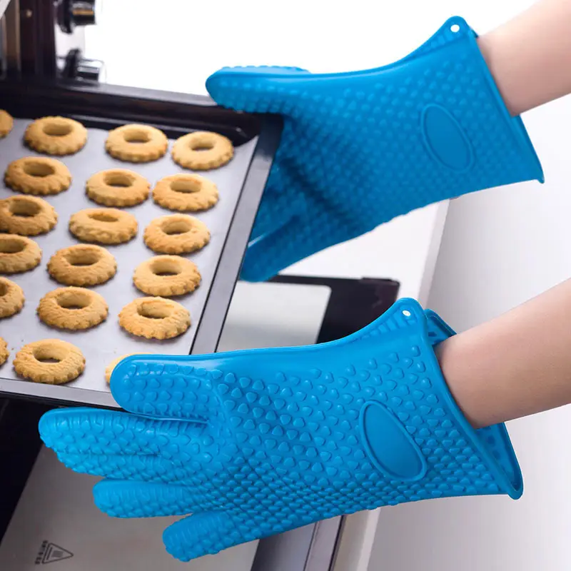 Groothandel Siliconen Hittebestendige Magnetron Handschoen Keuken Finger Protector Ovenwant Handschoen