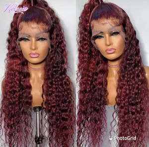 Parrucche Lace Front in Capelli Umani <span class=keywords><strong>Rossi</strong></span> Naturali da 40 50 60 Pollici, Parrucche in Capelli Umani 100% Veri di Alta Qualità per Donne - Product Image 2