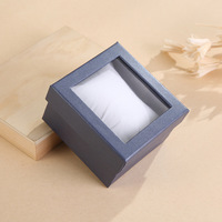Exquisita Caja de Regalo de Cartón Transparente de Color Puro para Relojes, Caja de Almacenamiento de Joyería de Color Sólido Simple