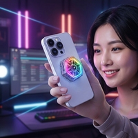 Support de téléphone magnétique blanc avec anneau lumineux et refroidissement semi-conducteur pour créateurs de contenu et joueurs