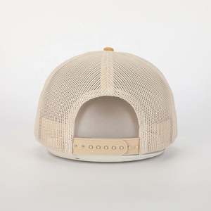 Diseño de alta calidad Gorras de 6 paneles al por mayor gorra de camionero de moda personalizada parche de cuero Logo gris algodón deporte clásico sombrero de malla - Product Image 5