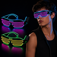 Lunettes LED à volets clignotants 10 couleurs, amusantes et lumineuses, pour mariages, fêtes, festivals et événements - Vente en gros