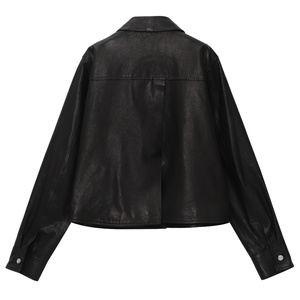 Veste de loisirs pour femmes en cuir souple, vente en gros, fabrication en usine, automne ou printemps, décontractée - Product Image 2