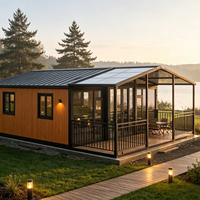 Maison conteneur extensible moderne de 20 pieds avec structure en acier pour bureau, villa, hôtel, usage extérieur et jardin, livraison rapide, terrasse incluse
