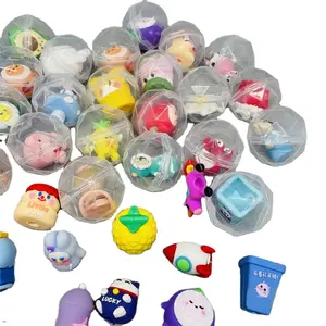 Boîte transparente en forme de diamant de 45mm avec jouets, capsules en plastique, jouets Surprise, boîte à œufs, jouet pour distributeur automatique