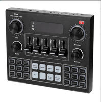 Interface Audio pour enregistrement de Podcast en direct, avec carte son, V9, pour téléphone portable, Mini mélangeur