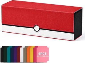 Plateau à dés à double manche MIO Pokemones avec boîte à cartes en cuir PU pour le stockage de cartes PTCG 100 + 160 + 400 + 600 + 1200 + 1800 - Product Image 6