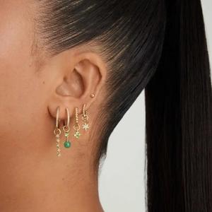 Milskye set di gioielli classici da donna in argento 925 placcato oro 18k stella della luna orecchini con diamanti - Product Image 2