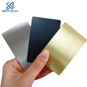 Stainless Steel NFC Metal Card Custom NFC Metal ID Card Blank Black NFC Metal Aluminum Business Member Cards With Chip