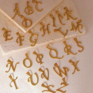 <span class=keywords><strong>2025</strong></span> 18K emas dipersonalisasi DIY lapis emas baja tahan karat A sampai Z alfabet perhiasan liontin huruf awal untuk membuat perhiasan - Product Image 4