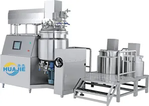 HUAJIE 5L-20000L Cosmetic Emulsifying Tank Vacuum Homogenizer Lab Emulsifying Mixer