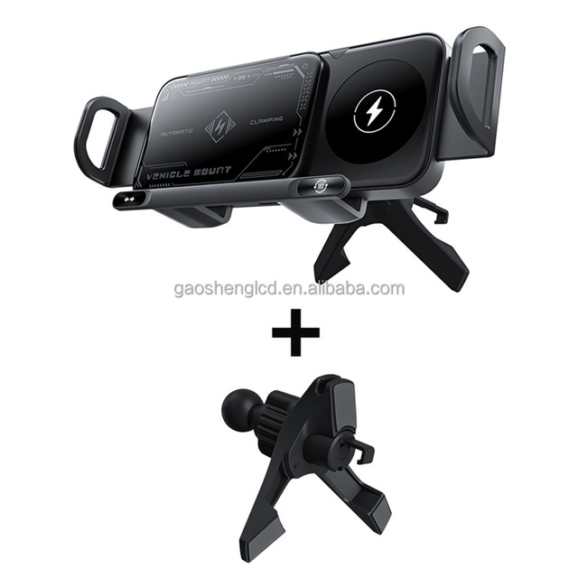 Multifunctional Wireless Charger Tablet Holder Car Mount for iPad Pro Air Samsung Galaxy Cell Phone Wireless CarSensor Foldabla